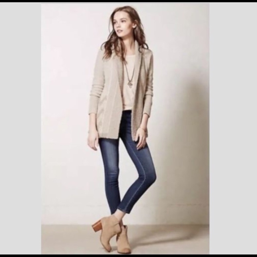 Anthropologie angel of the north cream cardigan